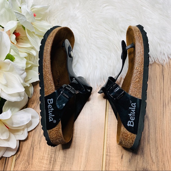 ❌SOLD❌Birkenstock Betula Black Leather Gizeh - Picture 4 of 6
